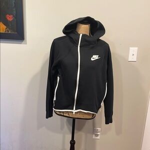 Nike Black Hoodie with White Accents